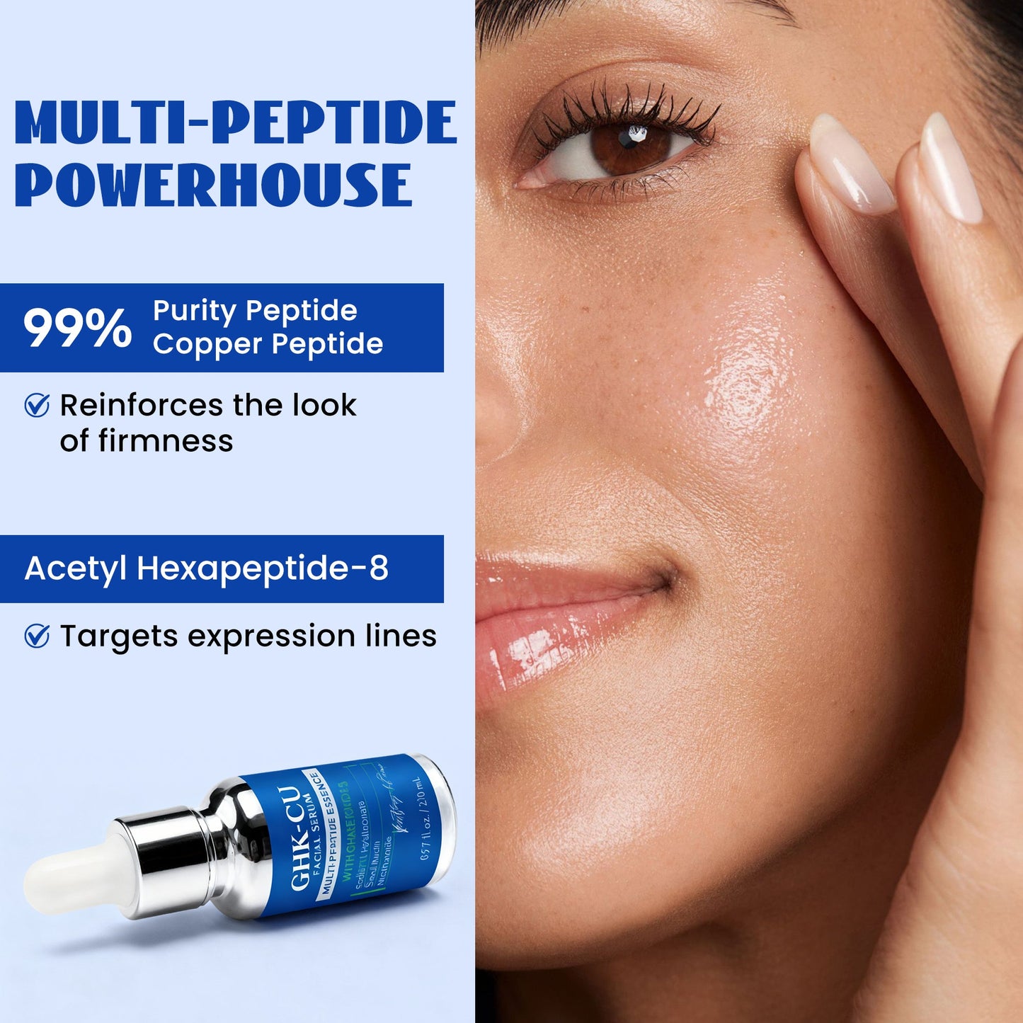 LANGCCI GHK-Cu Copper Peptides Serum for Face | Intelligent Multi-Peptide System